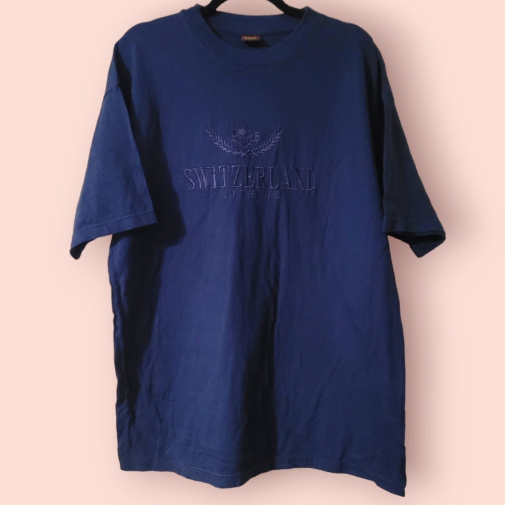 Ronweil Blue Crew Neck T-shirt for Men Size XL Switzerland